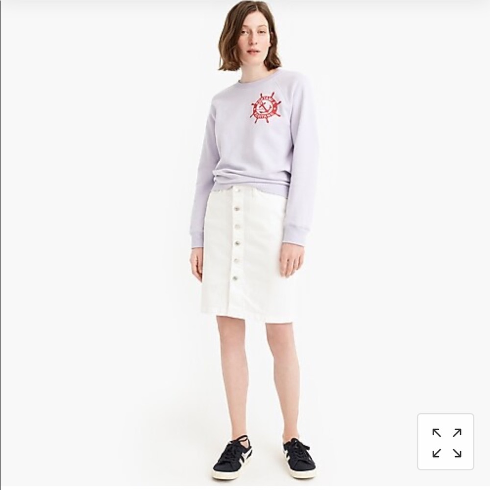 J Crew White Pencil Skirt